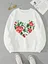 Women Fleece Cartoon Avocado Love 90s Trend Cute Clothing Fashion Pullovers Print Long Sleeve Clothes Female Graphic Sweatshirts