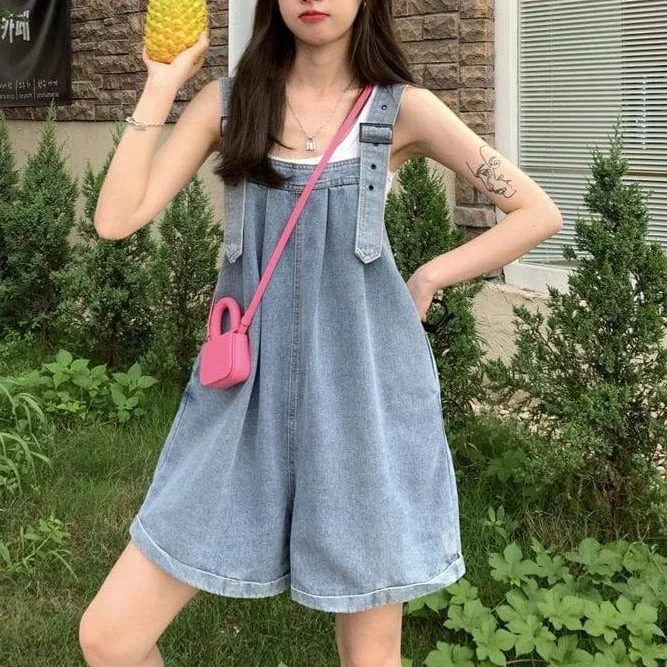 Fashion Sweet Denim Strap Shorts SS1985