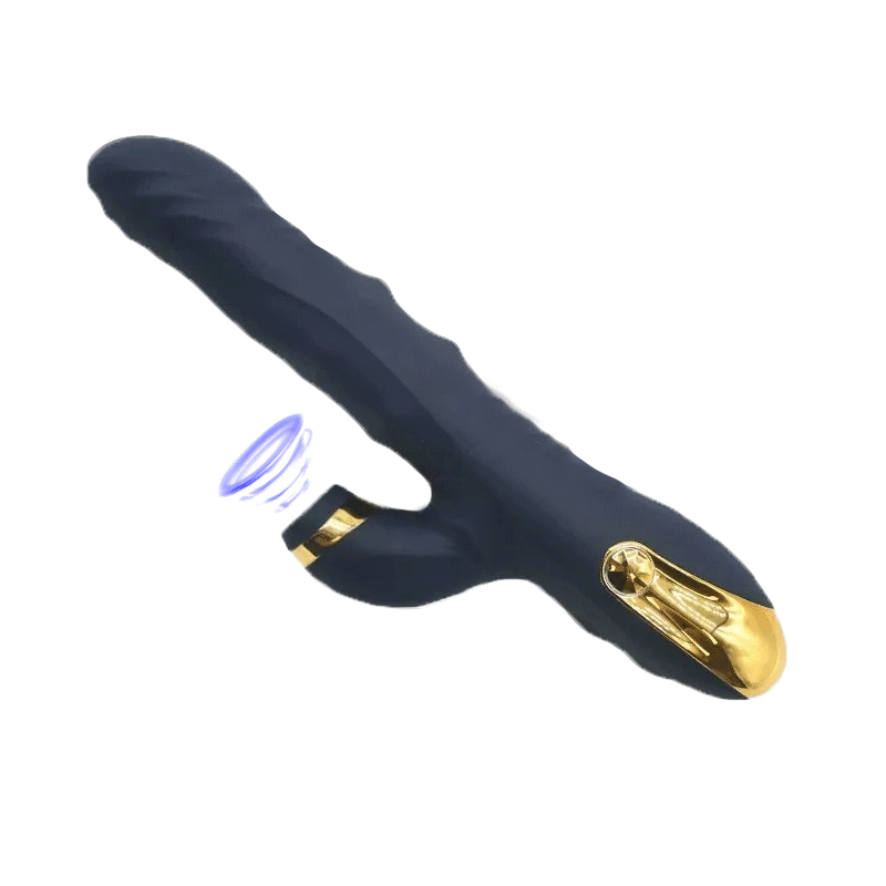 Viora - 3-in-1 Rabbit Vibrator With Come Hither & Beads For G-spot + Clitoral Suction By Rose Toy