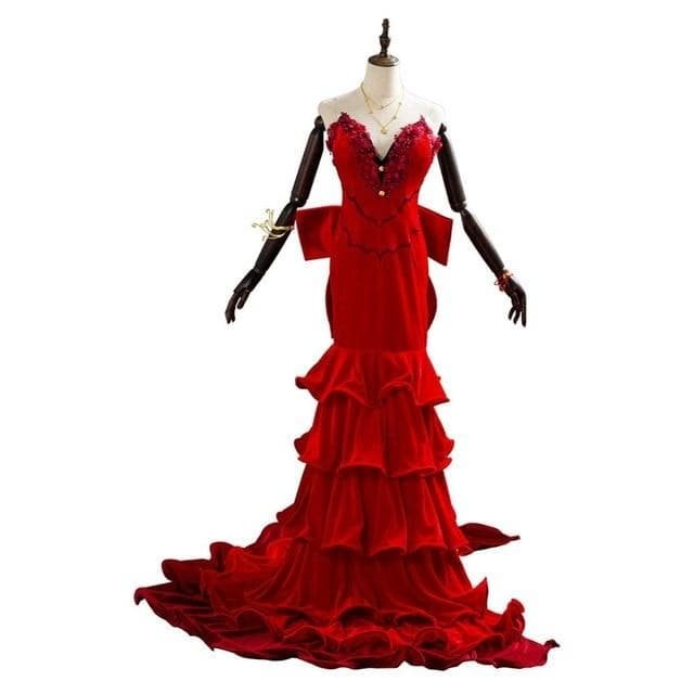 FF 7 Final Fantasy VII Aerith Gainsborough Cosplay Costume