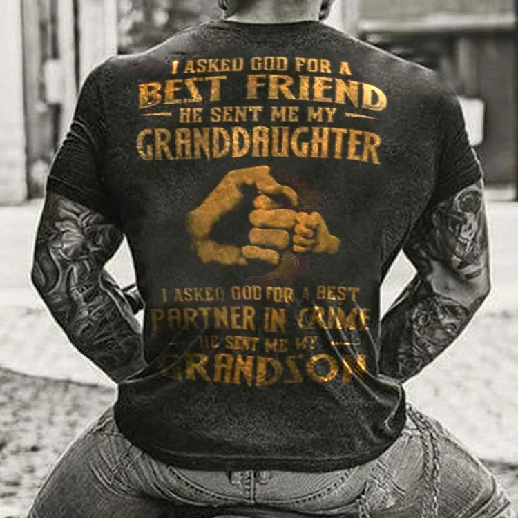 Mens Fashion Casual Print T-Shirt