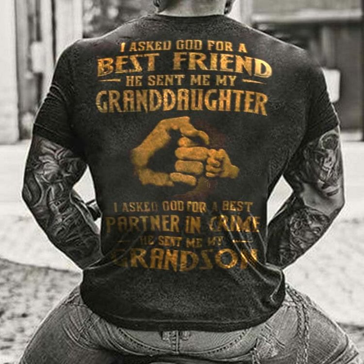 Mens Fashion Casual Print T-Shirt