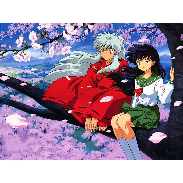 Inuyasha Round Full Drill Diamond Painting 40X30CM(Canvas) gbfke