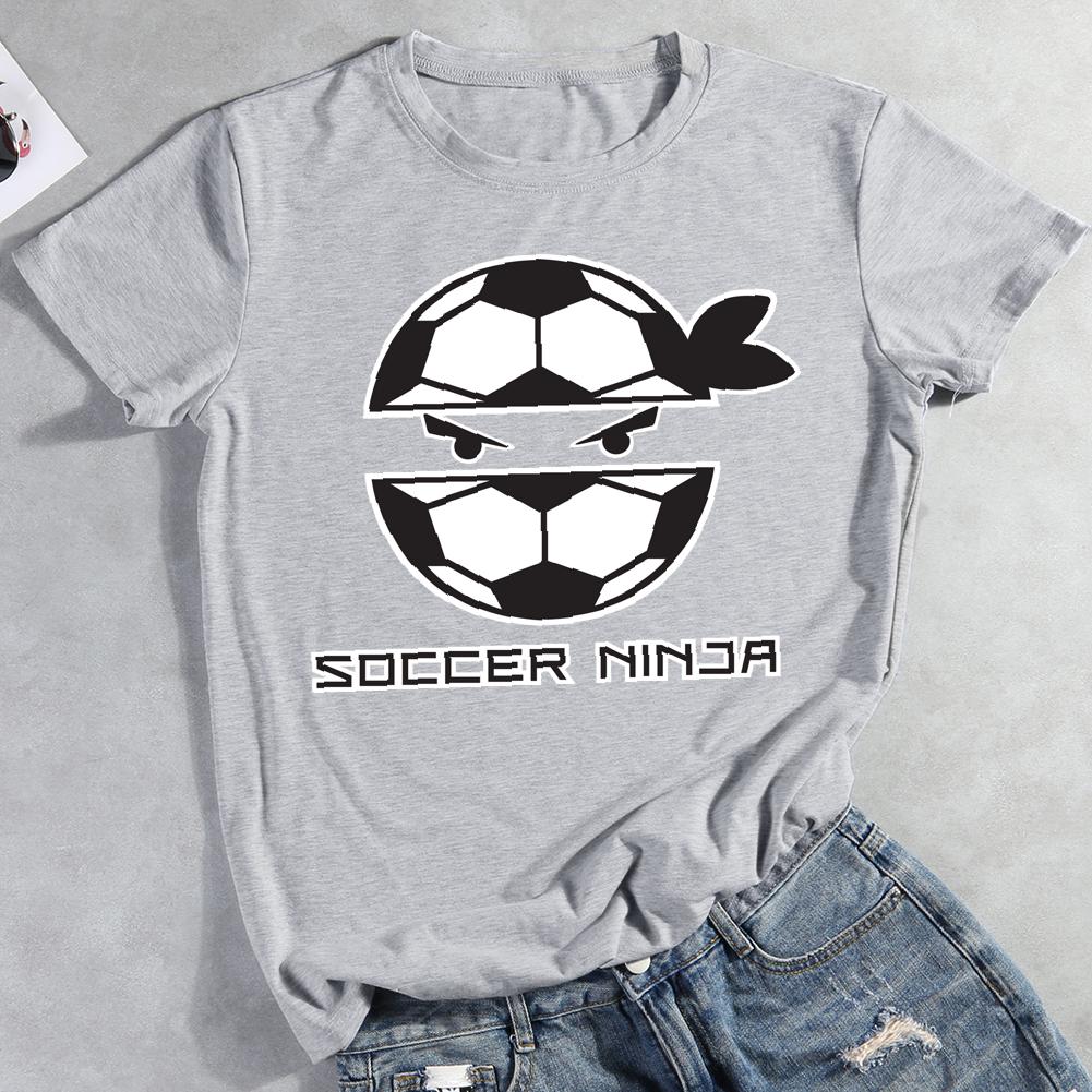 Soccer Ninca Round Neck T-shirt-0019463-Guru-buzz