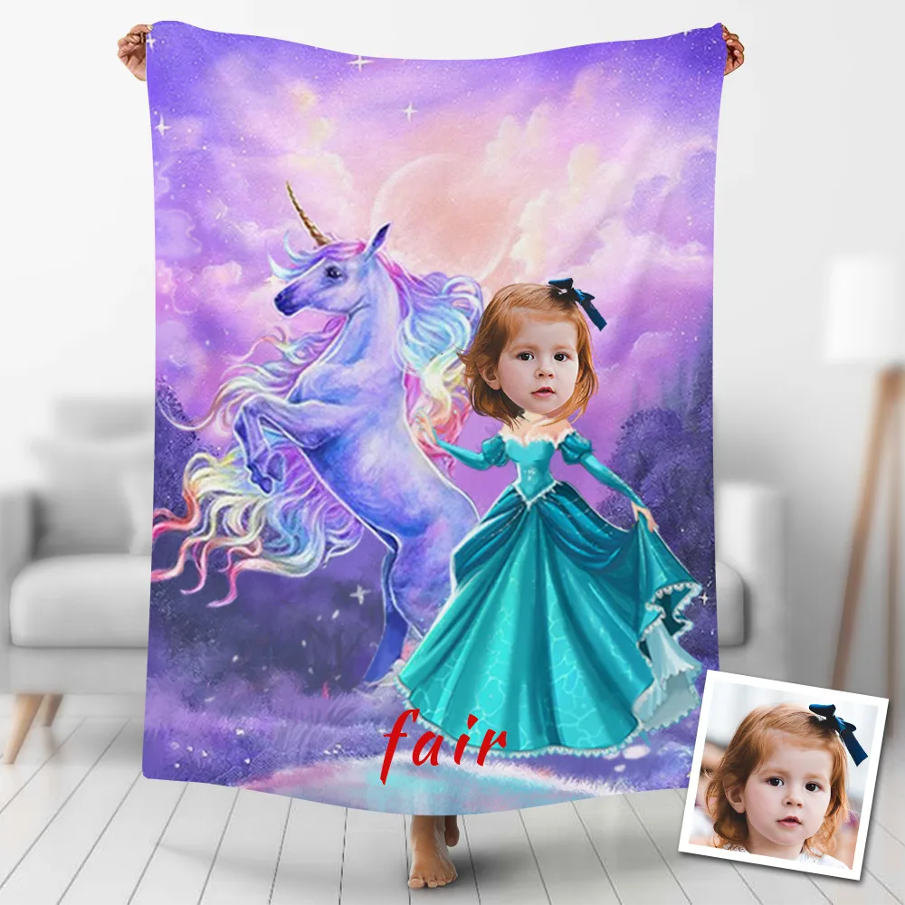 Personalized Mermaid Girl Quilt/Fleece Blanket - Gift for Girls, Mermaid lovers main image 1