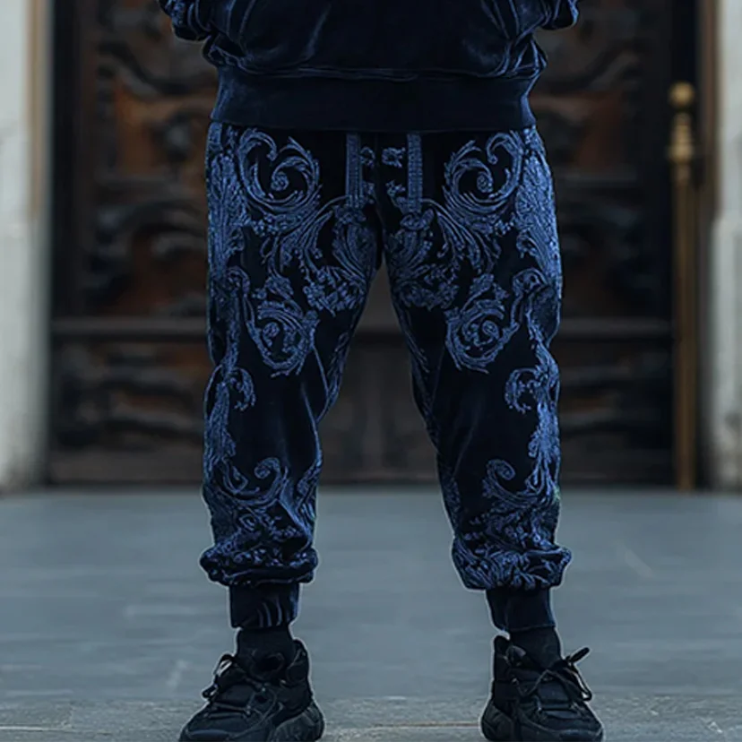 Velet Baroque Printed Two Piece Suit-inspireuse