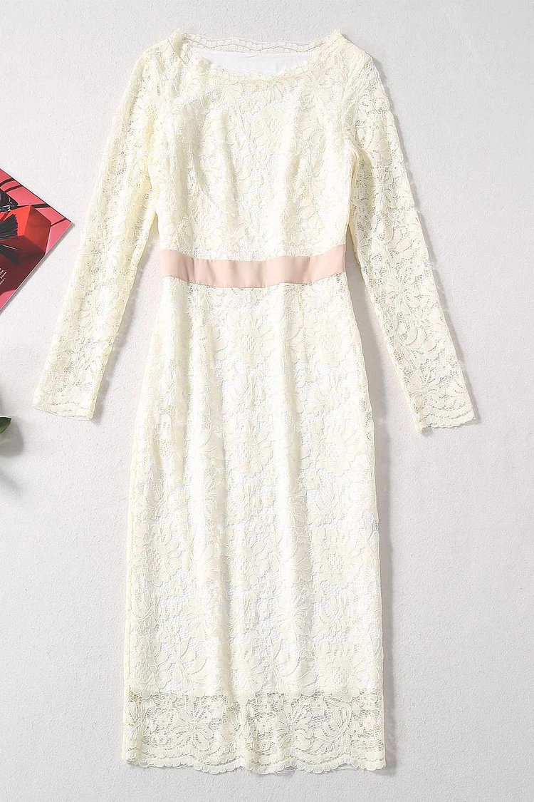 Kate Middleton Champagne Lace Fitted Cocktail Dress - BlackFridayBuys