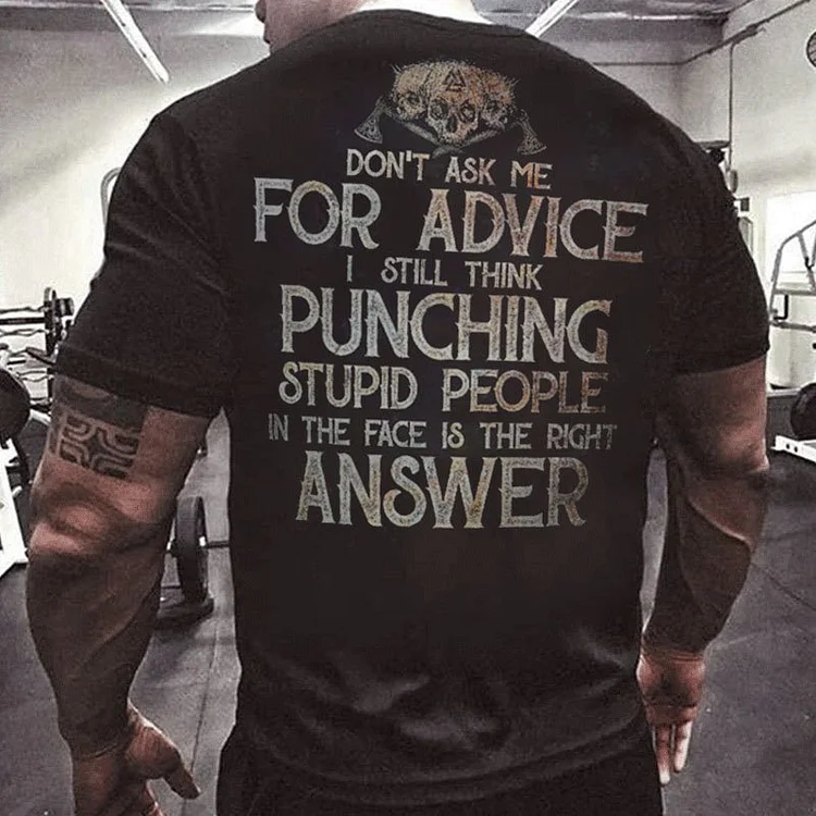 Casual Mens Skull Slogan Print Short Sleeve T-Shirt