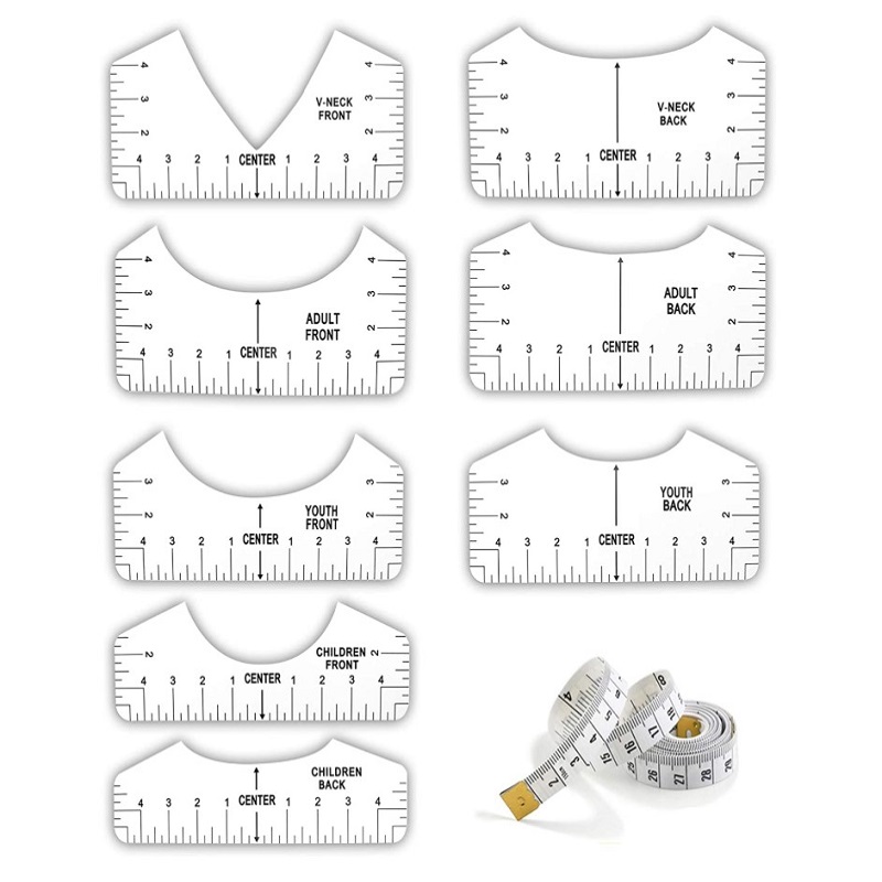 9pcs T-Shirt Alignment Ruler for Guiding T-Shirt Sewing Craft Guide Tools, 501 Original
9pcs T-Shirt Alignment Ruler for Guiding T-Shirt Sewing Craft Guide Tools, 501 Original