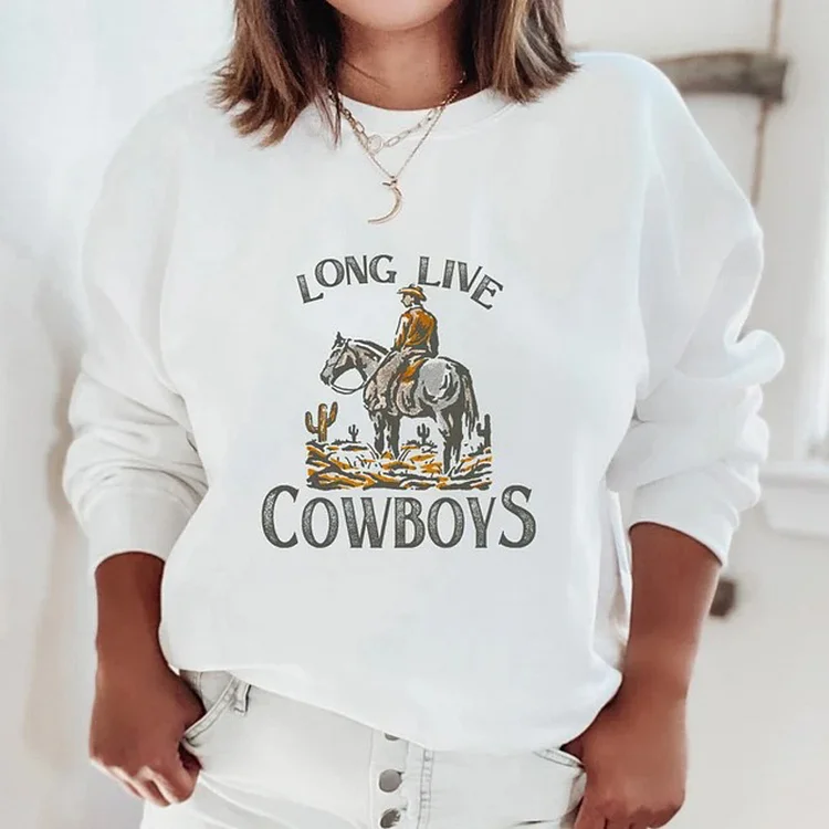 Fashion casual cowboy sweatshirt