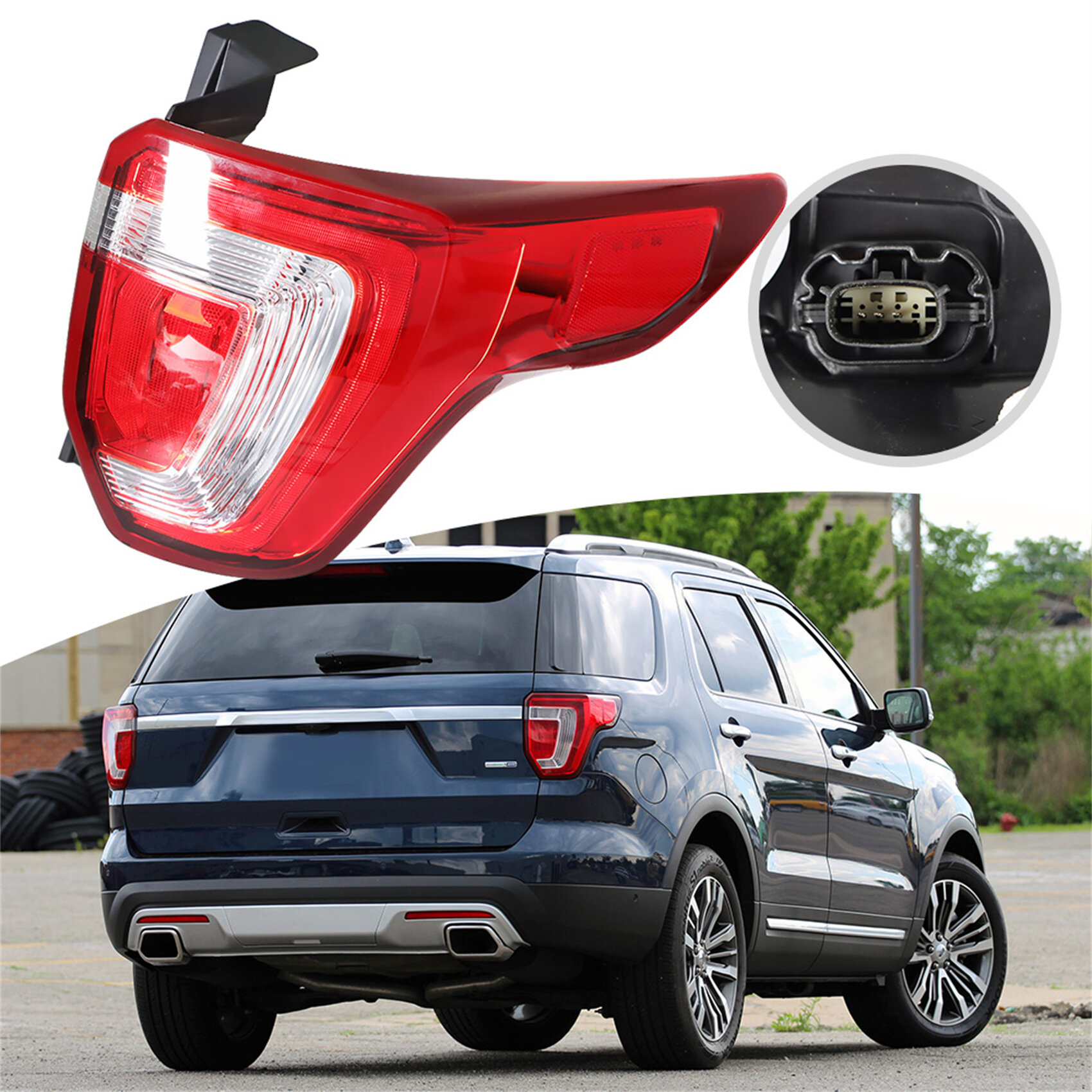 FO2801251 Passenger Side Tail Light for Ford Explorer 2016 2017 2 並行輸入 : Silscvtt Replacement for Explorer 2016 2017 2018 2019