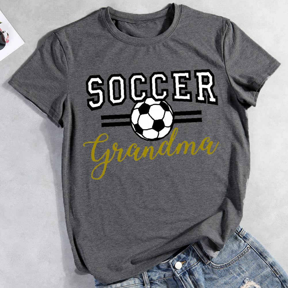 soccer grandma Round Neck T-shirt-Guru-buzz