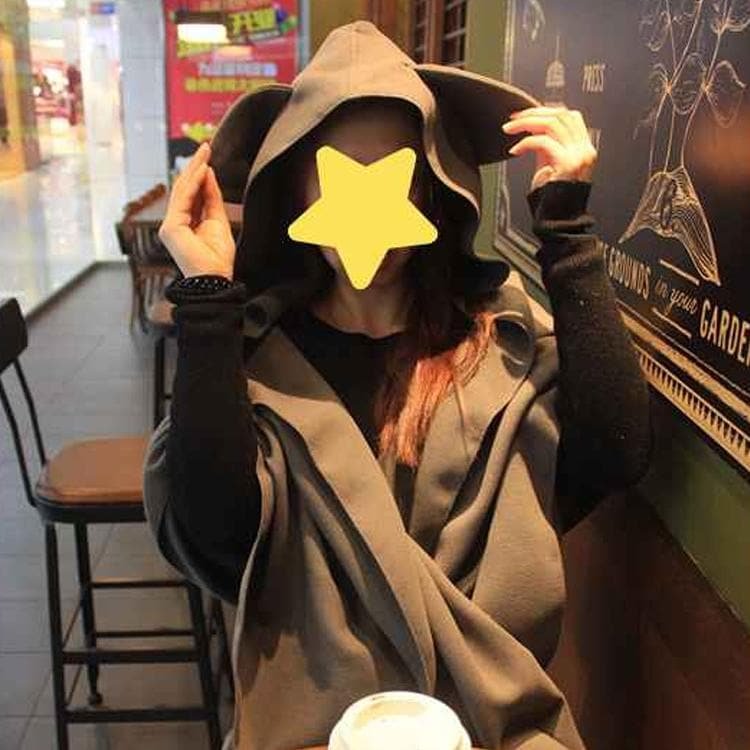 Kawaii Cat Ears Hoodie Poncho Cape SP1710875