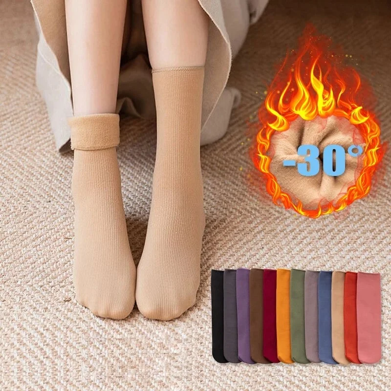 🔥 PROMOTION🔥🌼 NEW Snugly Velvet Winter Thermal Socks