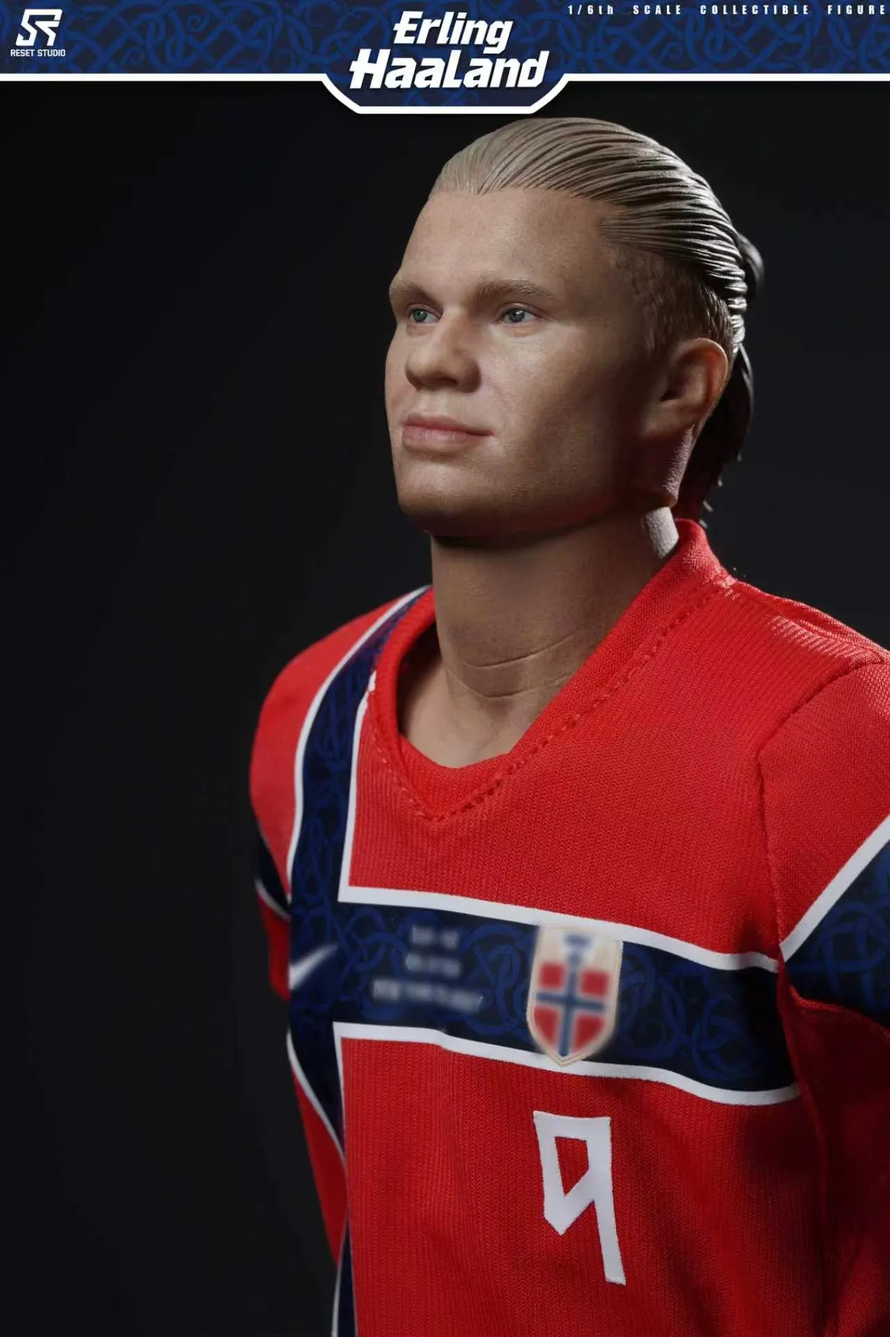 Reset Studio - Erling Haaland With Movable Eyes 1/6 Collectible Action Figure Set FIFA World Cup-