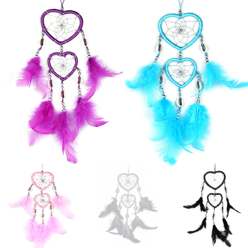 2 Circle Heart Shape Handmade Dream Catcher with Feathers Home Decor Craft, White, 501 Original
2 Circle Heart Shape Handmade Dream Catcher with Feathers Home Decor Craft, White, 501 Original