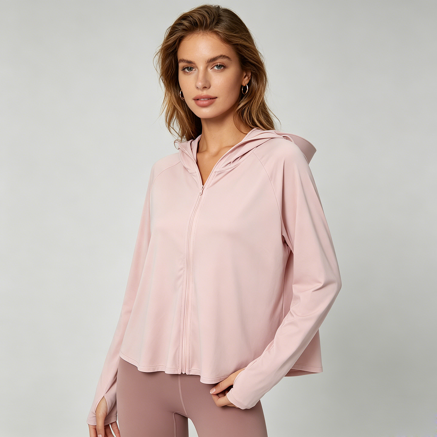 100% Silk Sun hoodie for Women REAL SILK LIFE