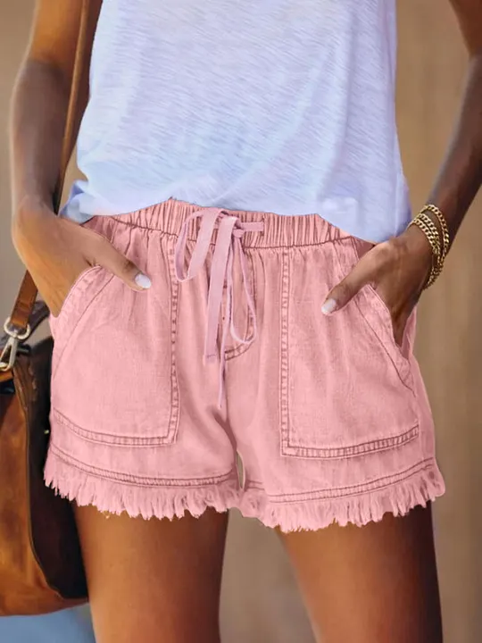 Spring Casual High-waisted Slimming Denim Shorts Women's Elastic Waist Midship Shape Control Fashion Trend