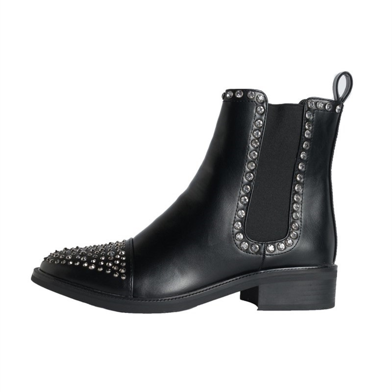 Black chelsea best sale studded ankle boots