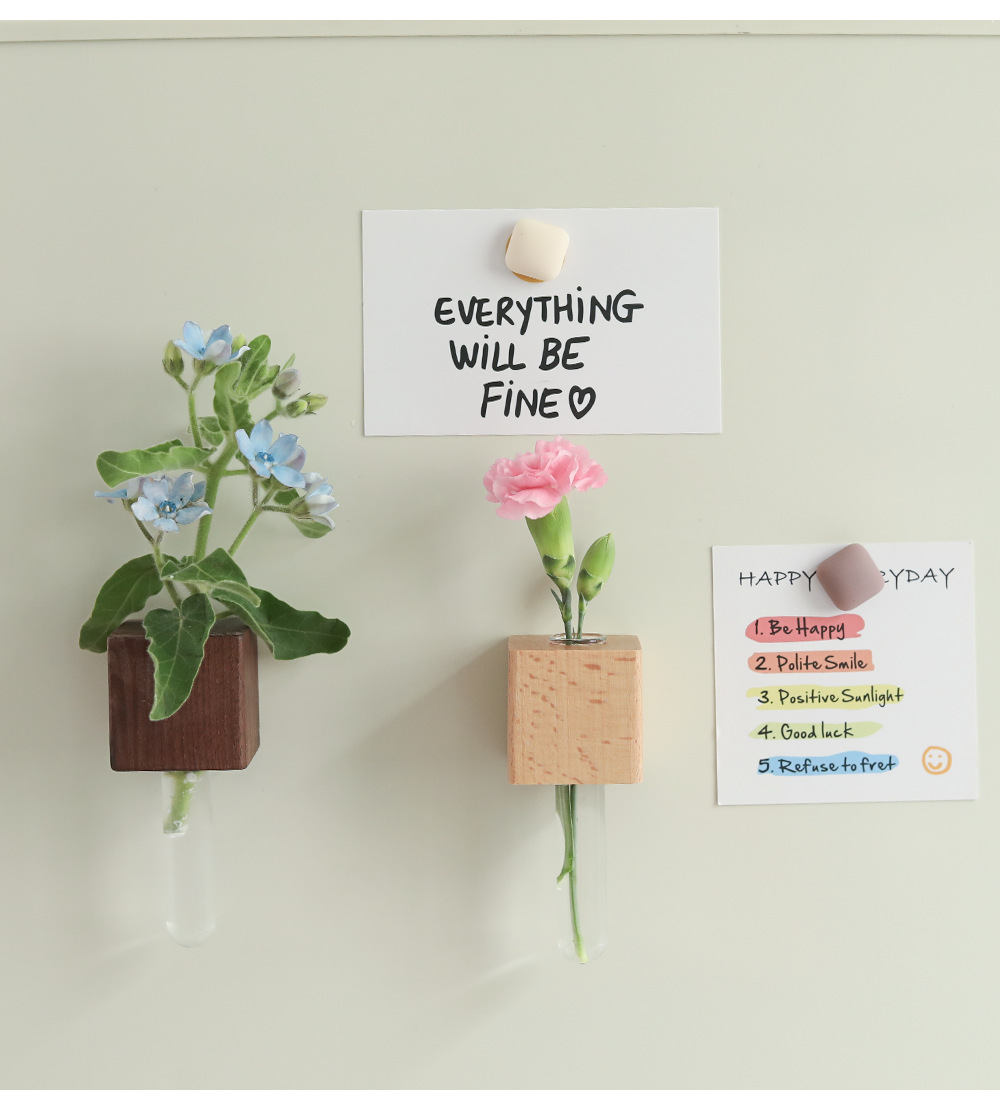 JONY PARK Wooden Fridge with Vase Flower Vase Fridge Vase 14.45