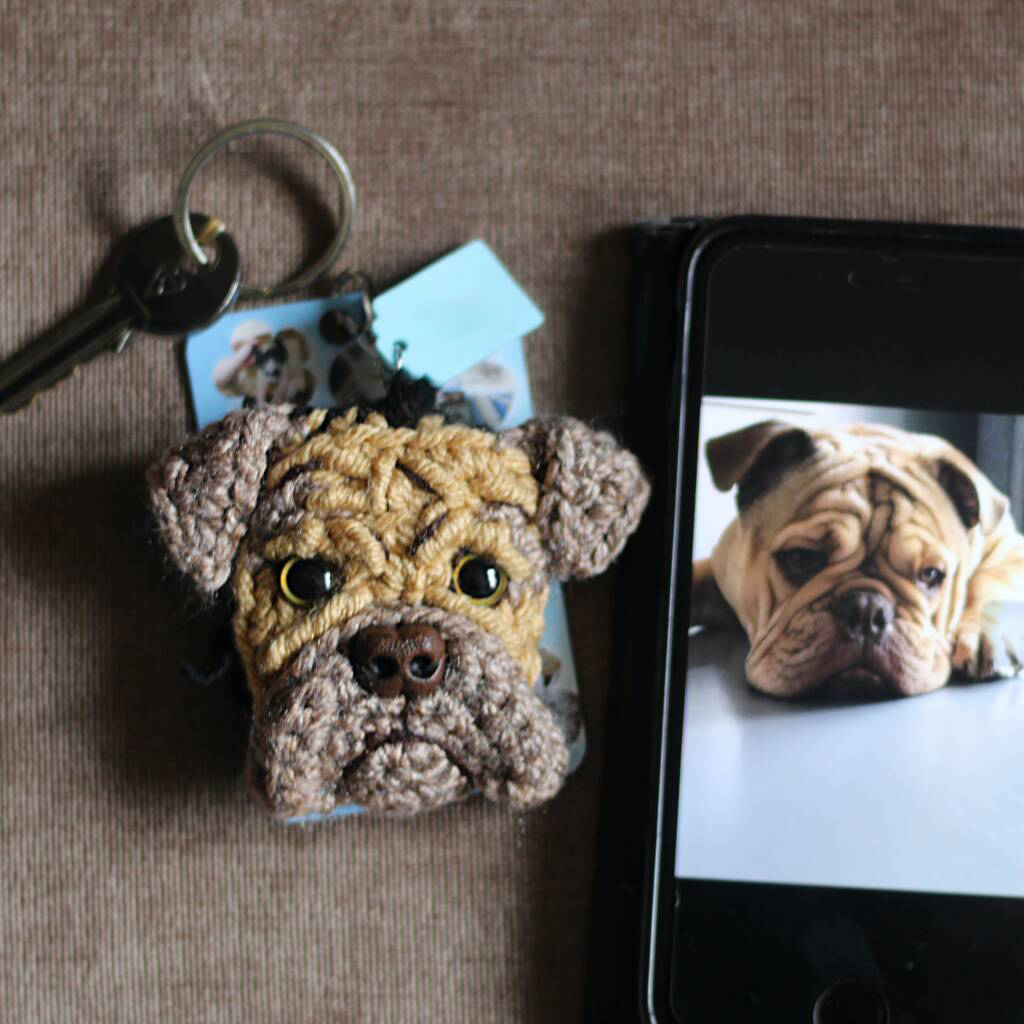 Fabric Scottie Dog Key Ring, Cute Dog Key Ring