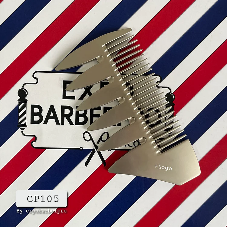 cm105-barber metal comb kirsite metal Hair Comb Hair Comb for Salon barber comb