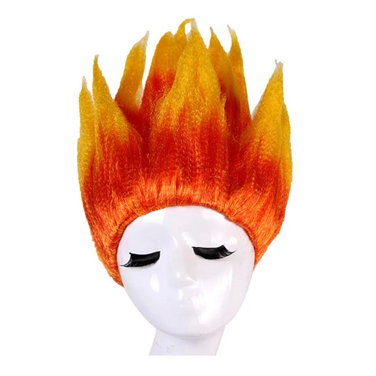 Kids Children Elemental (2023) Ember Cosplay Wig Heat Resistant Synthetic Hair Carnival Halloween Party Props