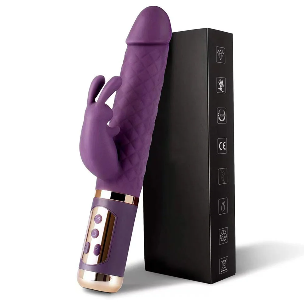 Rabbit Vibrator G Spot Vagina Clitoris Stimulator Dildo Massager Vibrator - Rose Toy