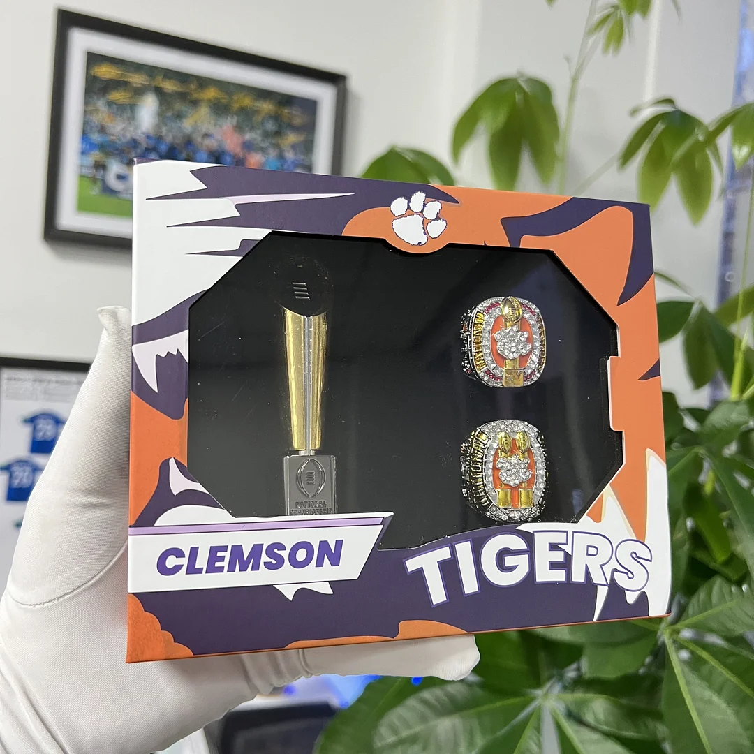 Clemson Tigers College Football National Championship NCAA Ring & Trophy Box