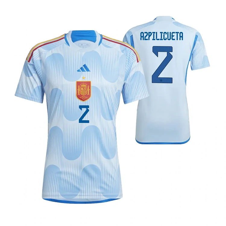 Spain Cesar Azpilicueta 2 Away Shirt Kit World Cup 2022