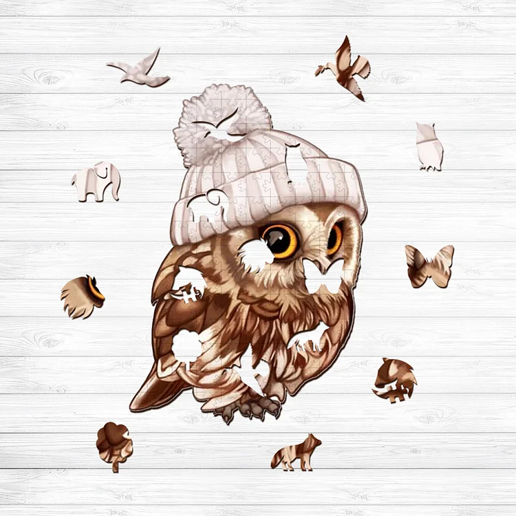 Ericpuzzle™ Ericpuzzle™Hooded Owl Wooden  Puzzle