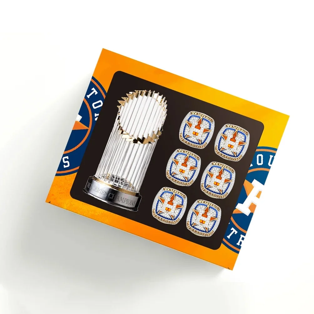 2022 Houston Astros MLB World Series Championship Trophy&Ring Box【1+6】
