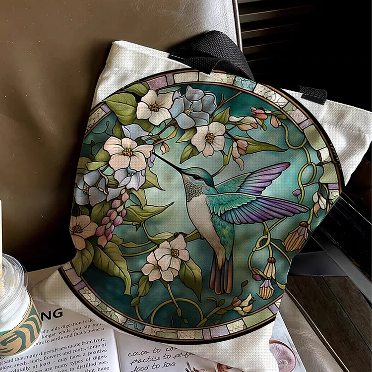 Shopper Bag – Hummingbird Flowers 11CT Stamped Cross Stitch 40*40CM