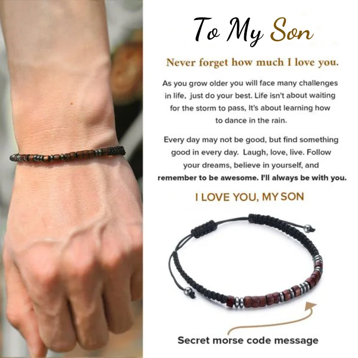 To My Son I Love You Morse Code Bracelet