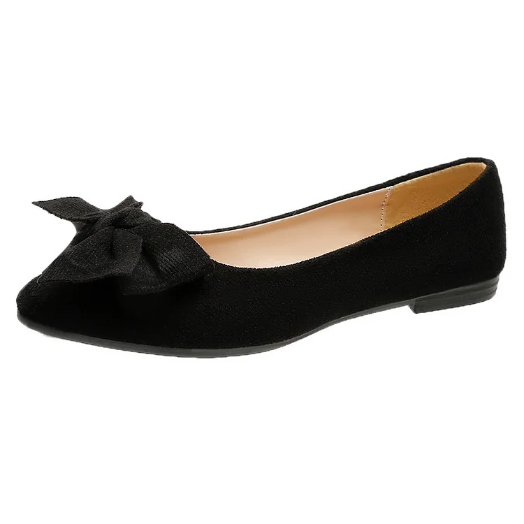 Older Women Casual Big Bow Flat Shoes  -  Older In Fashion