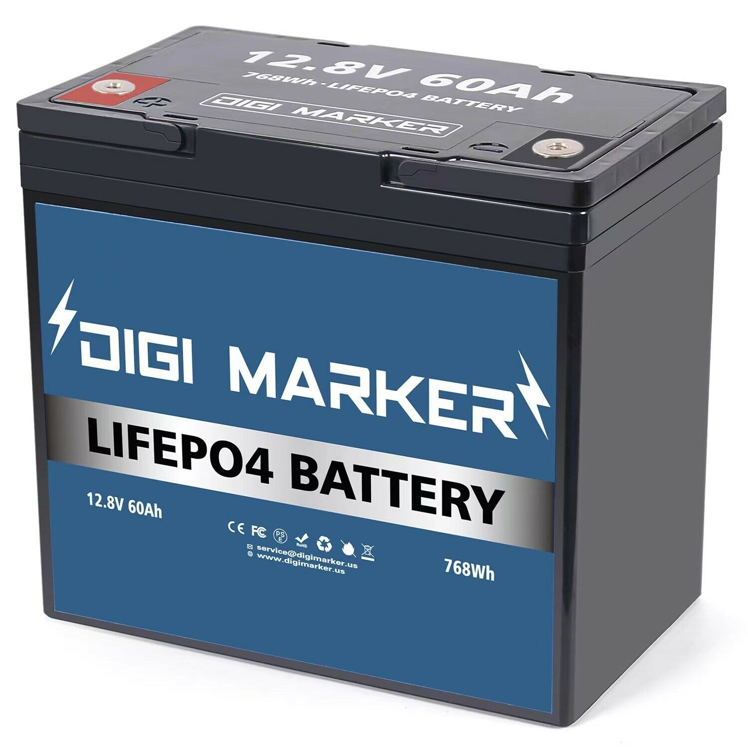 60Ah Lithium Battery (LiFePO4) 12.8V - Bluetooth
