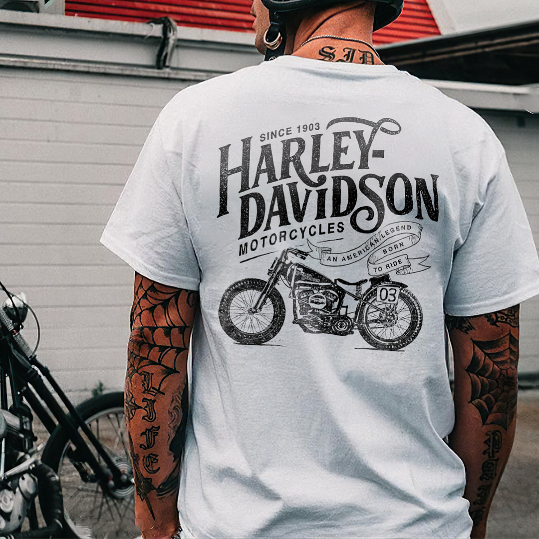 Since 1903 Harley Davidson Motorcycles Printed Men's T-shirt - Devcarry
