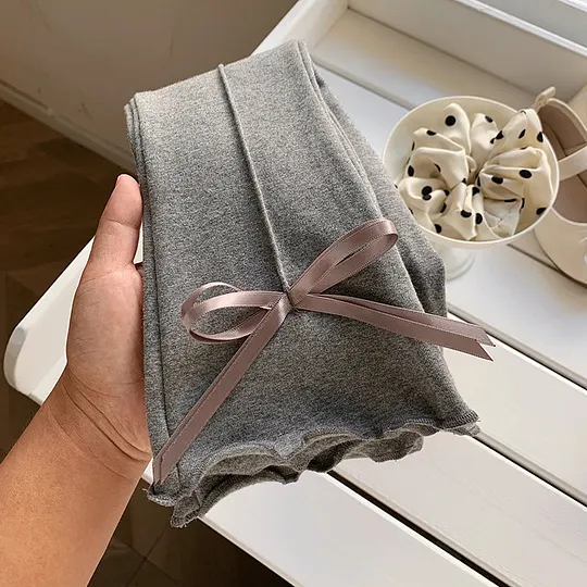 【18M-8Y】Girls' Versatile Stylish Bow Flared Pants