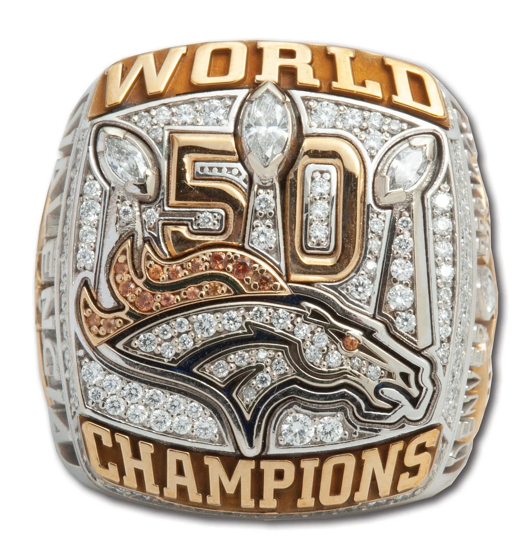 2015 Denver Broncos Super Bowl Championship Ring