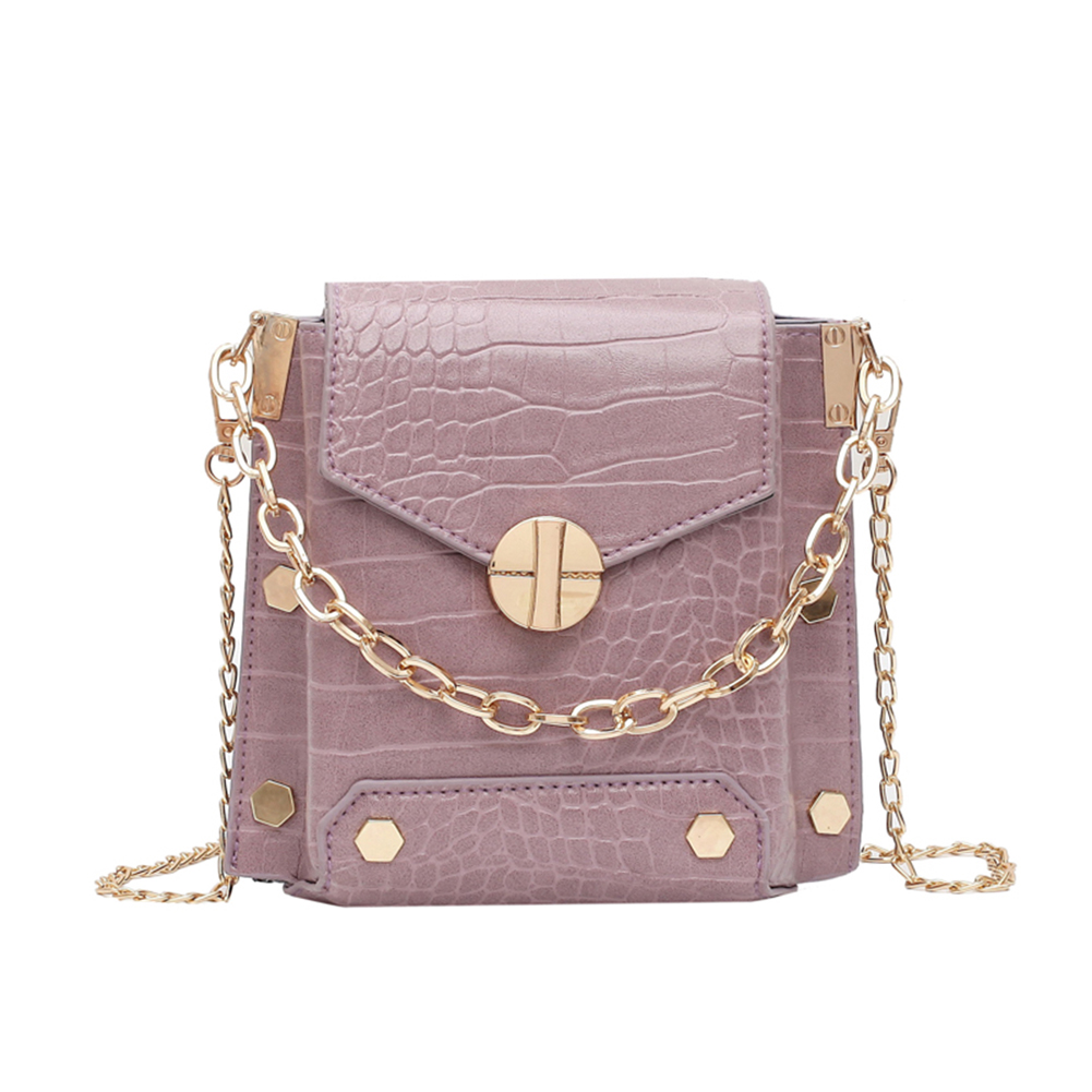 Alligator PU Crossbody Bags Women Beads Rivet Chain Shoulder Pouch, Purple, 501 Original
Alligator PU Crossbody Bags Women Beads Rivet Chain Shoulder Pouch, Purple, 501 Original