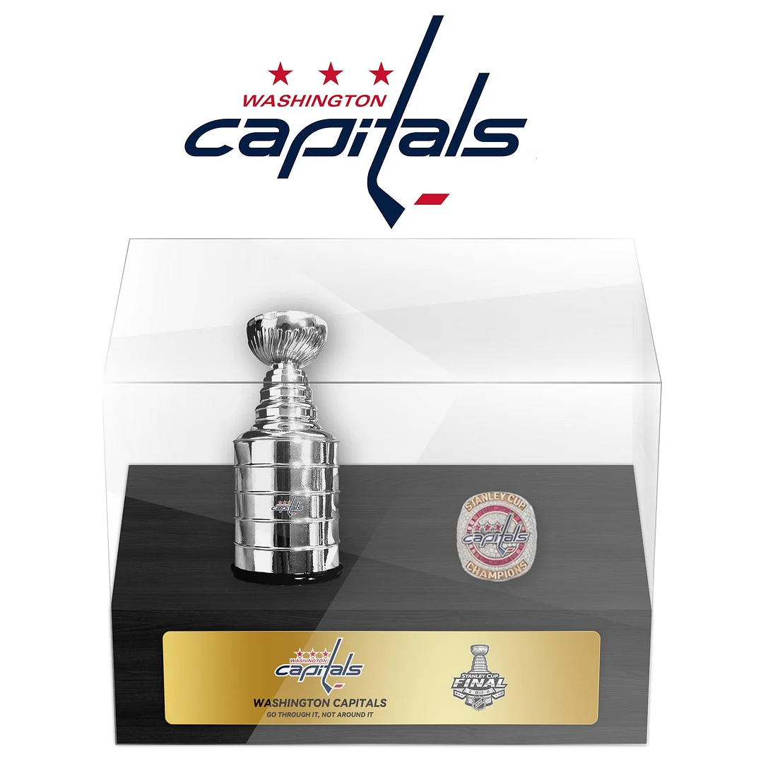 Washington Capitals NHL Trophy And Ring Display Case