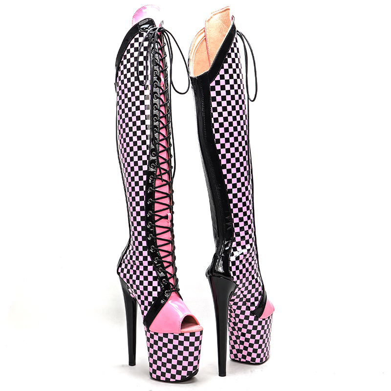 VCshoes 20CM/8inches Knee High Boots For Women Chunky Platform High Boots Party Shoes Ladies 5B