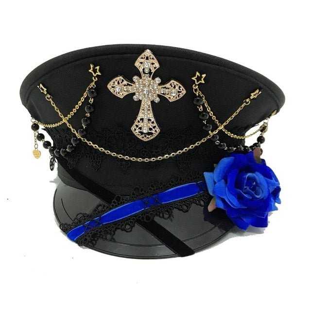 Gothic Punk Cross Lolita Rose Hat SP16980