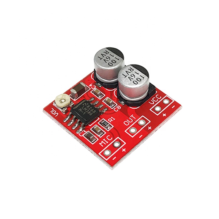 LM386 Electret Microphone Power Amplifier Module Low Voltage Audio