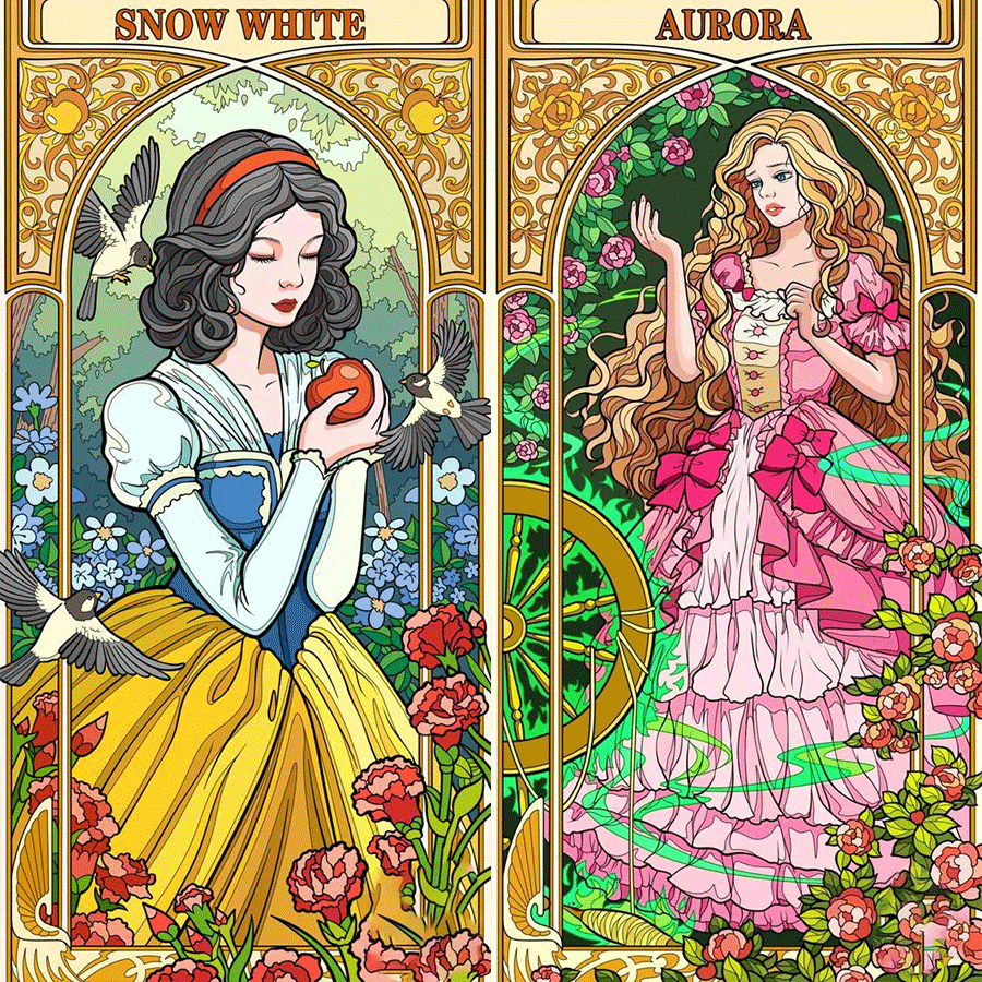 11CT Stamped Cross Stitch Disney Princess (40*70cm)