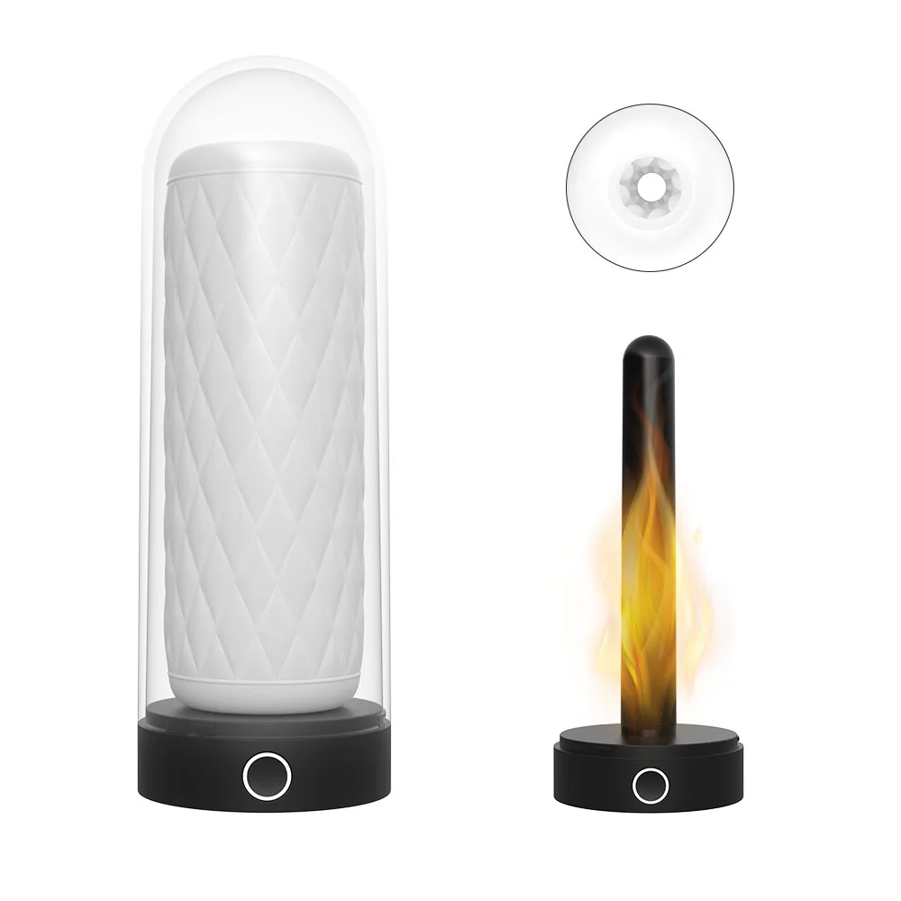 Caged Nightingale Heating Male Manual Penis Stroker - Rose Toy