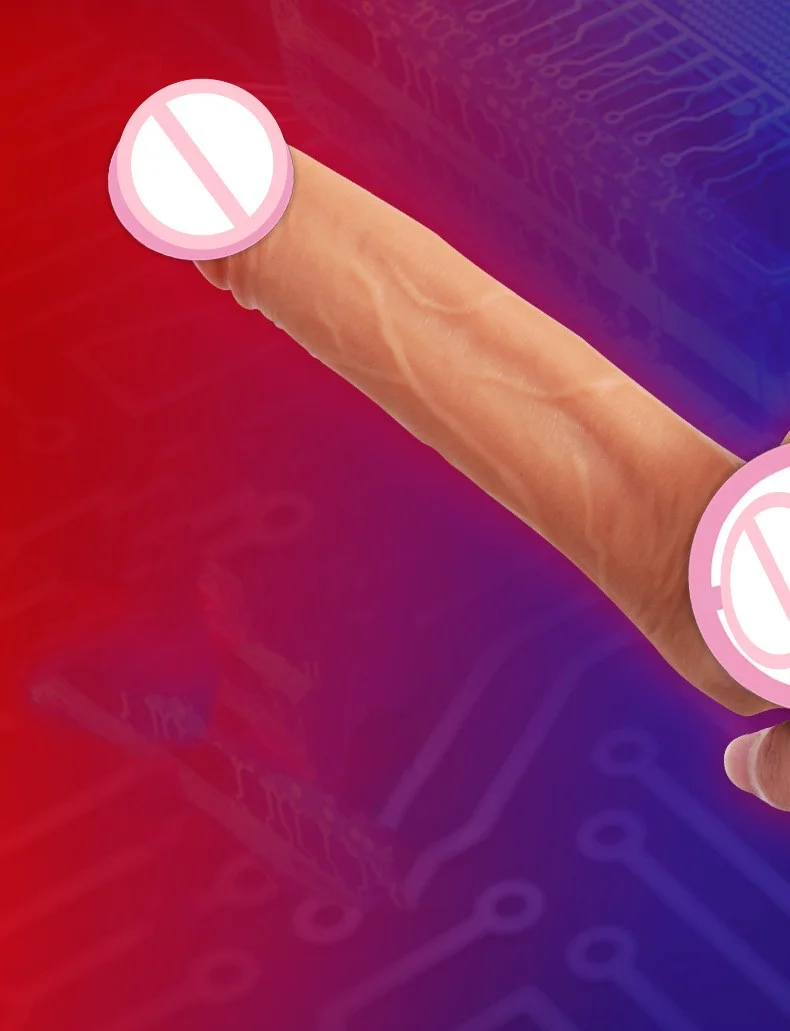 Handle Penis Telescopic Warming Pseudo Penis Vibrator Rosetoy Official
