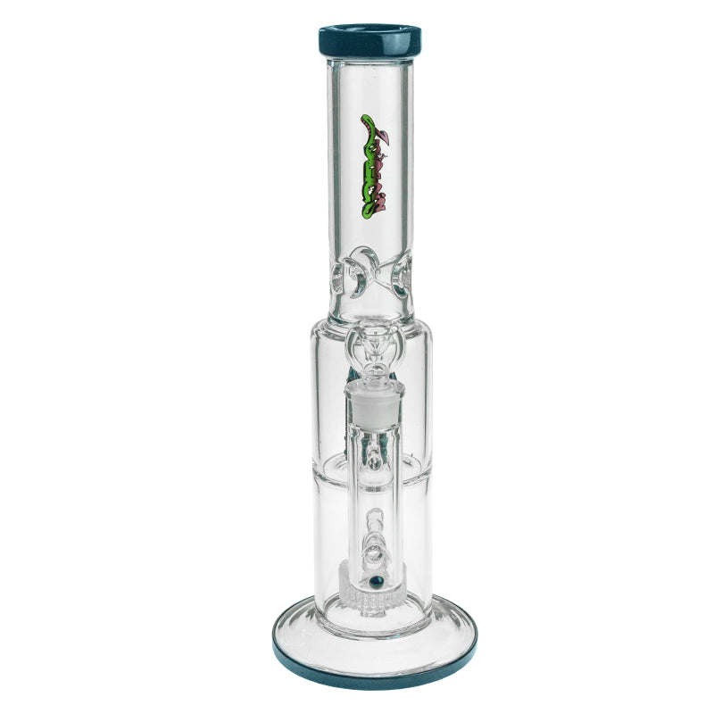 15" Tall Heavy Glass Water Pipe Thick Glass with Rocket and Tire Filters