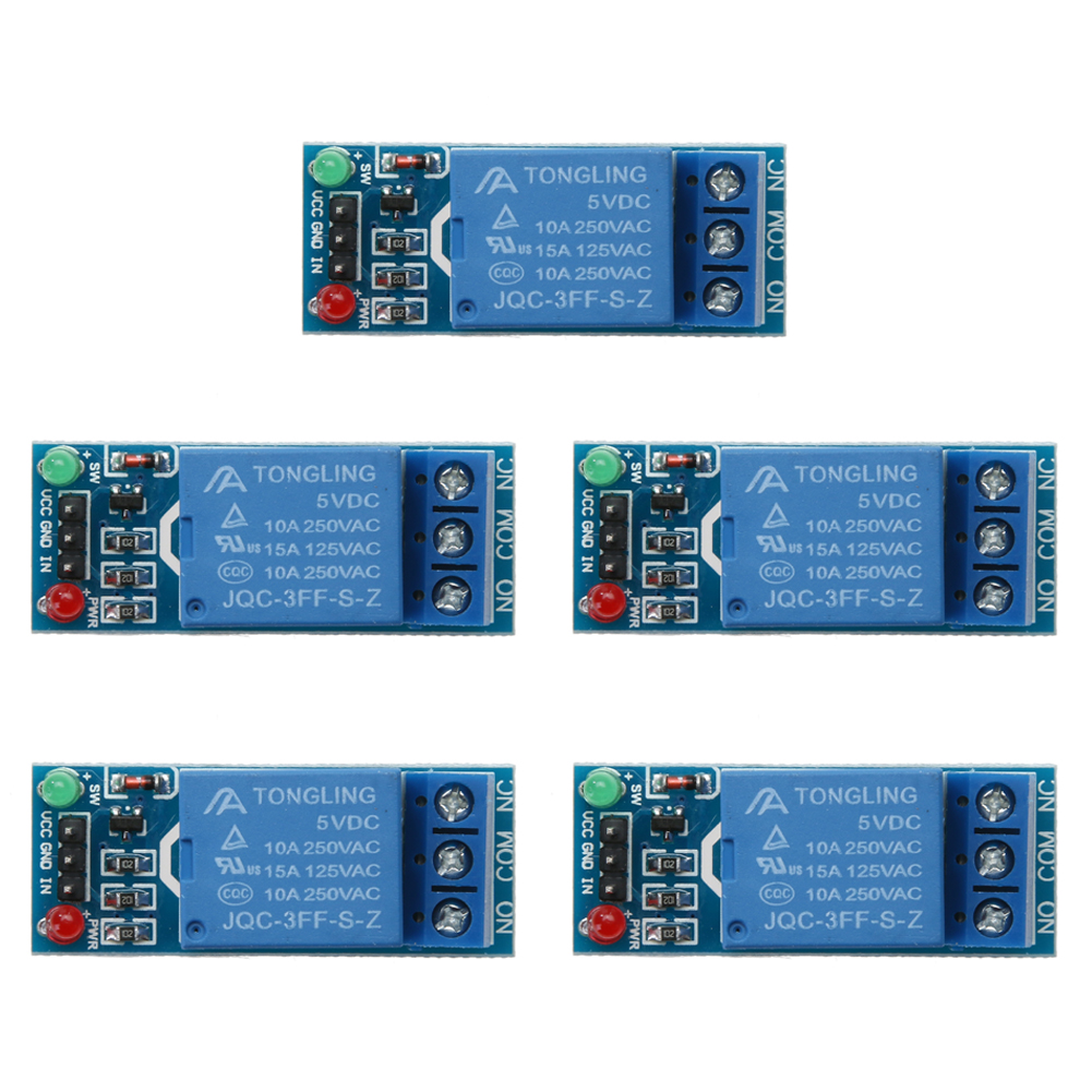 5pcs 1 Channel DC 5V Relay Switch Module for Arduino Raspberry Pi ARM AVR, 501 Original
5pcs 1 Channel DC 5V Relay Switch Module for Arduino Raspberry Pi ARM AVR, 501 Original