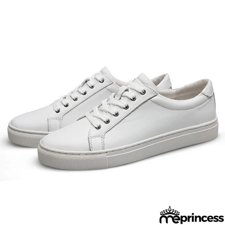 Size:6.5-11.5 Men Leisure Genuine Leather Sneakers Shoes